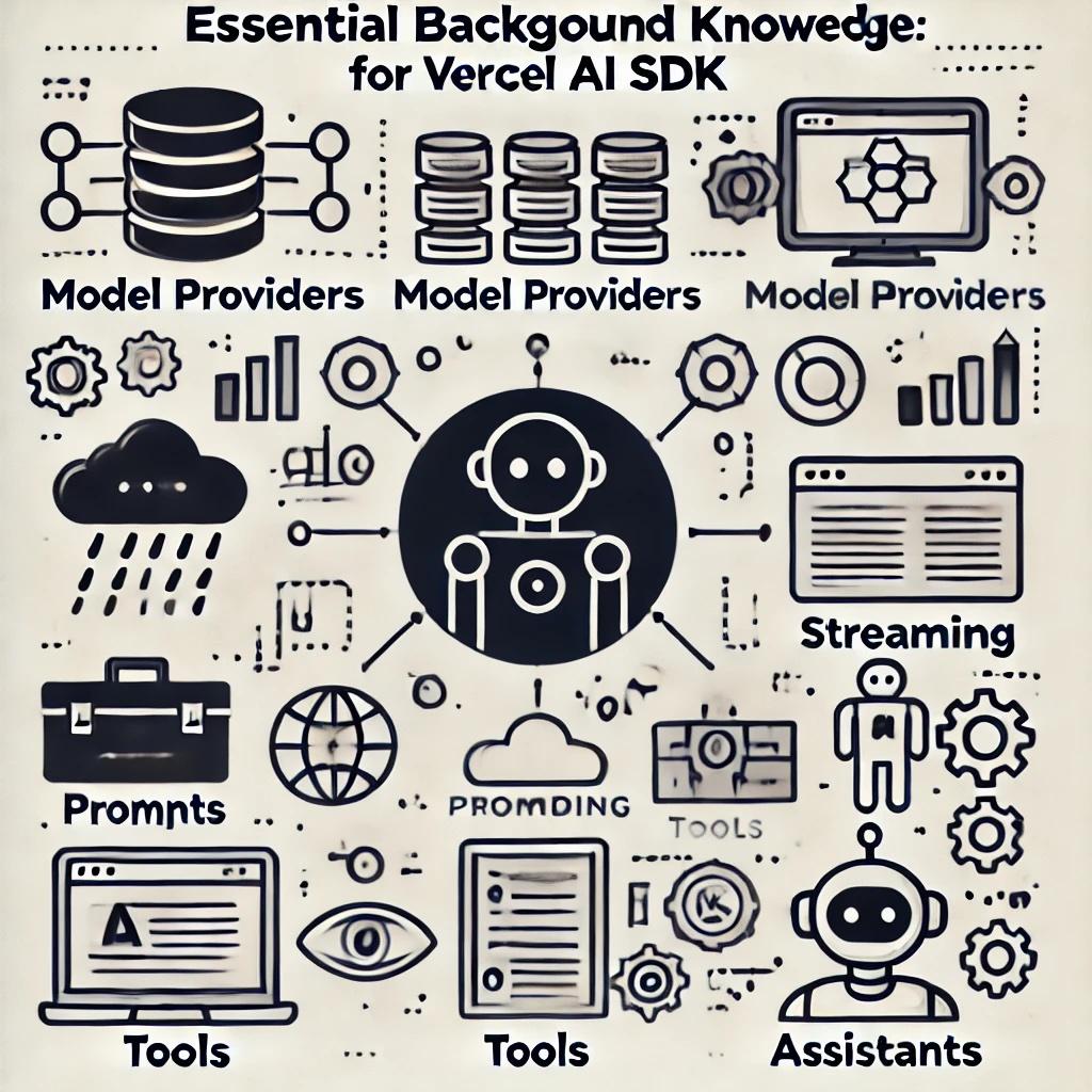버셀 AI SDK 사용을 위한 필수 배경 지식: 제공자와 모델, 프롬프트, 스트리밍, 도구와 어시스턴트